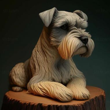 3D model Zwergschnauzer dog (STL)